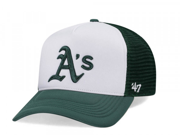 47Brand Oakland Athletics Dark Green Tri Tone Foam Offside A Frame Trucker Snapback Cap