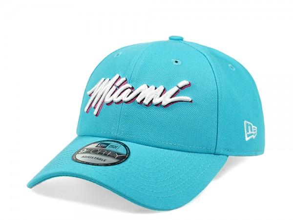 New Era Miami Heat Vice Edition Light Blue 9Forty Snapback Cap