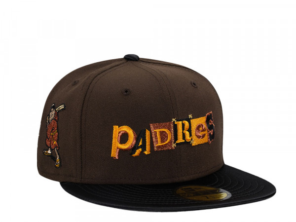 New Era San Diego Padres Walnut Copper Satin Brim Two Tone Edition 59Fifty Fitted Cap