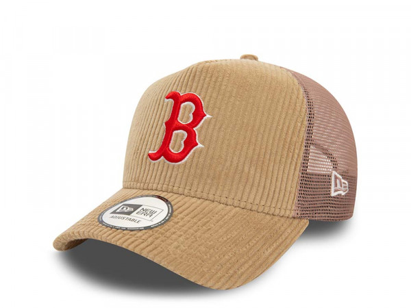 New Era Boston Red Sox Cord Trucker A Frame Snapback Cap