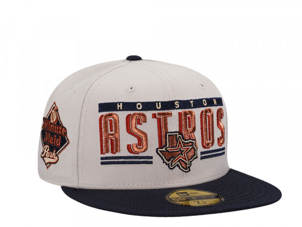 New Era Houston Astros Minute Maid Park Stone Two Tone Throwback Edition 59Fifty Fitted Cap