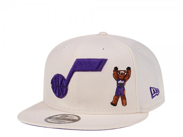 New Era Utah Jazz Bear Chrome White Edition 9Fifty Snapback Cap