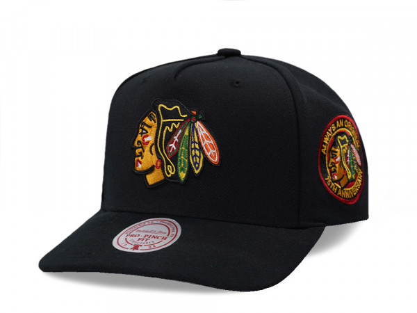 Mitchell & Ness Chicago Blackhawks 75th Anniversary Pro Pinch A Frame Snapback Cap