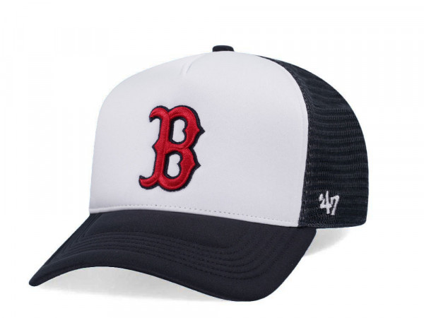 47Brand Boston Red Sox Navy Tone Foam Offside A Frame Trucker Snapback Cap